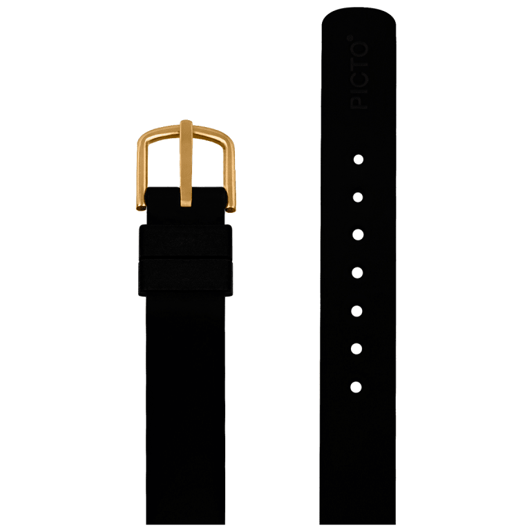 Picto Sort silikonestrop 12 mm - Urma.dk