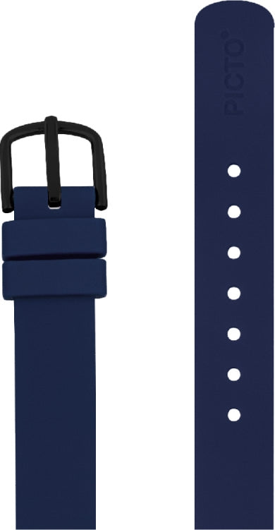 Picto navy blå silikonerem, 12 mm