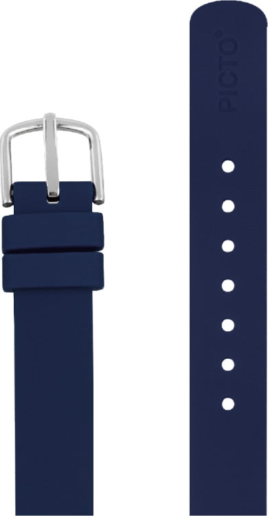 Picto navy blå silikonerem, 12 mm