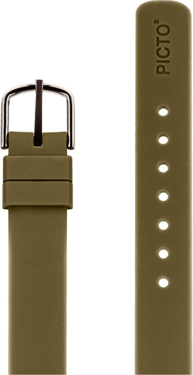 Picto army grøn silikonerem, 12 mm
