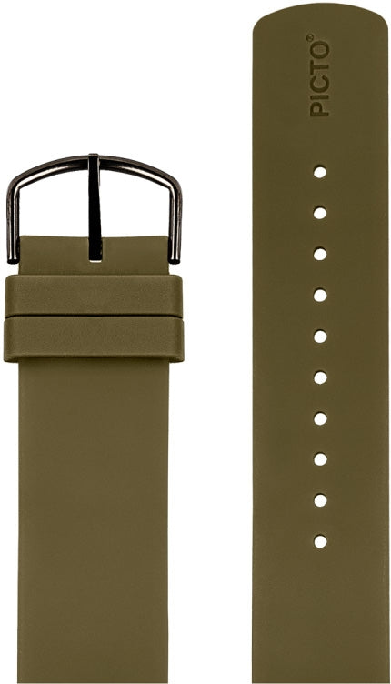Picto army grøn silikonerem, 20 mm