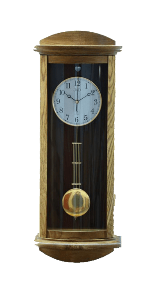 Radiostyret Vægur med Pendul i lys trækasse - NR24020/78 - Urma.dk