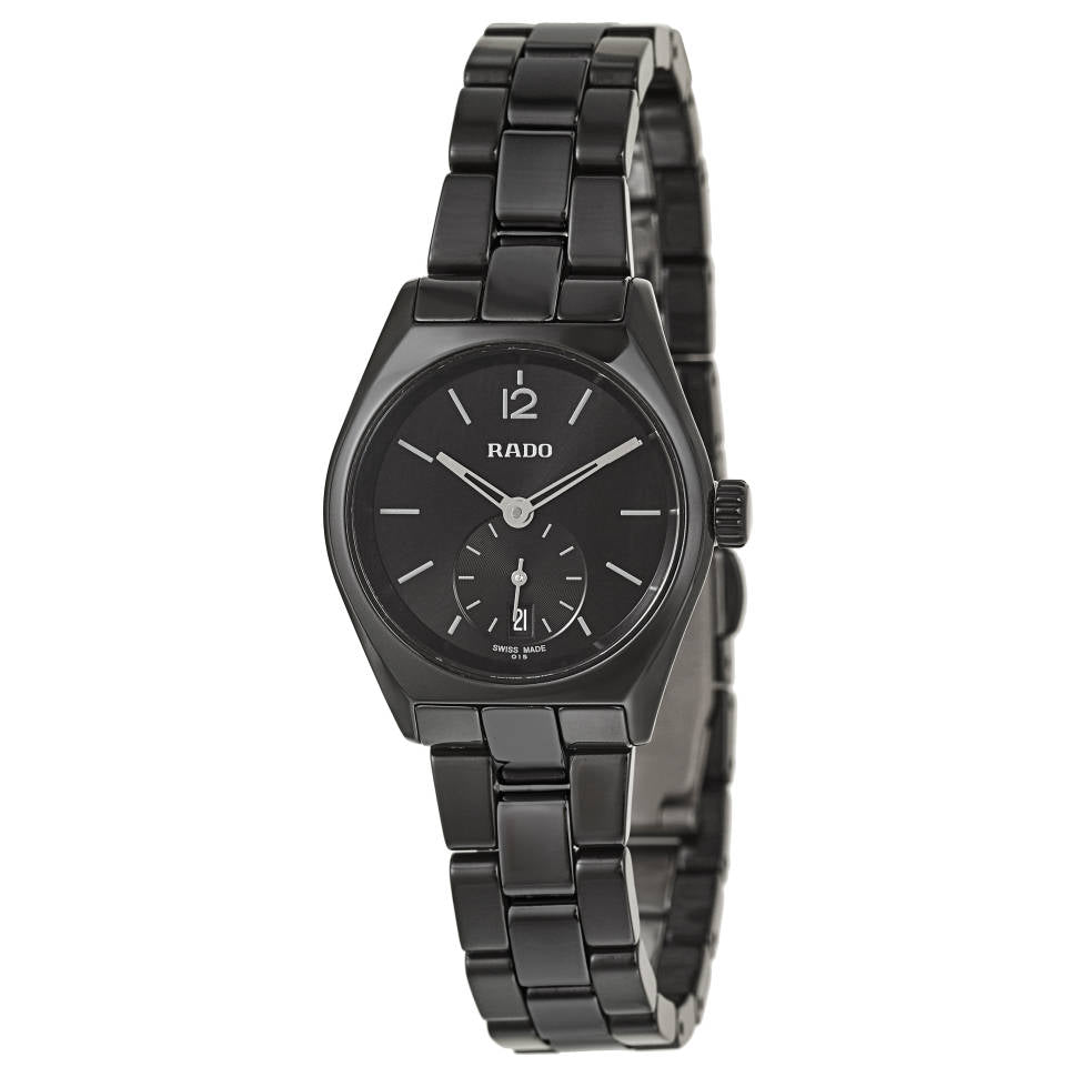RADO True Specchio dameur i titanium og sort keramik - 26 mm