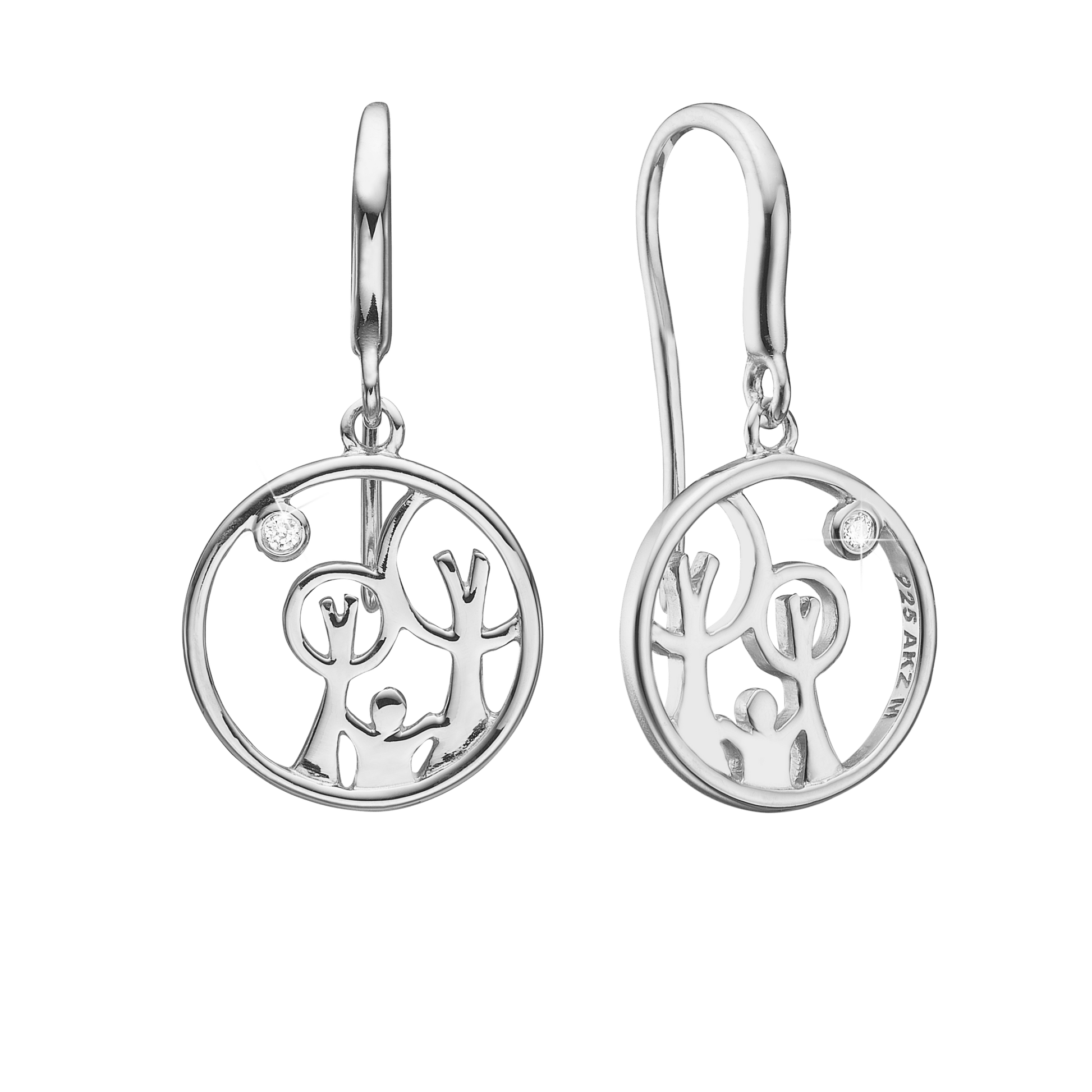 Red Barnet øreringe i sølv - Urma.dk