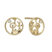 Red Barnet ørestikker i forgyldt sølv - Urma.dk