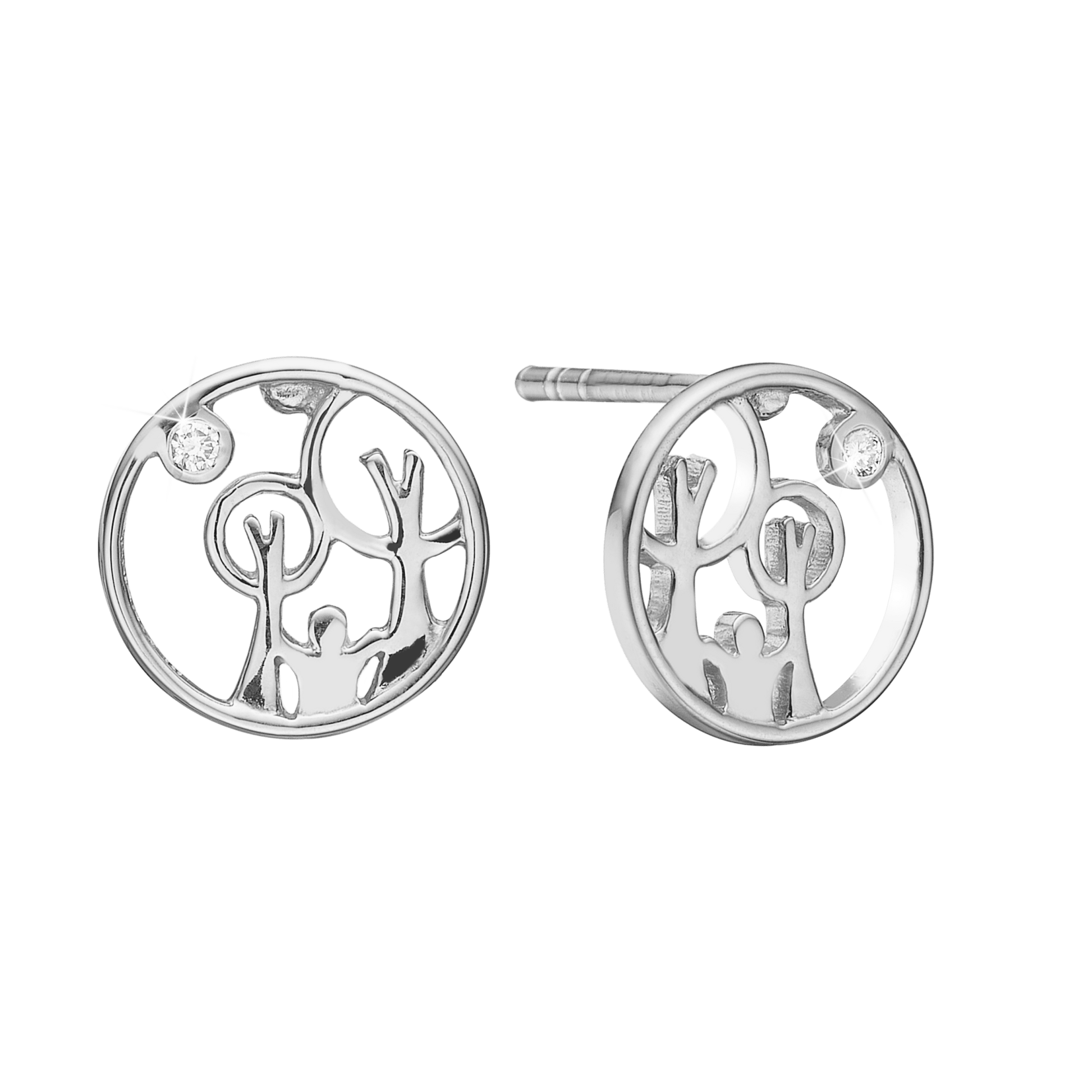 Red Barnet ørestikker i sølv - Urma.dk