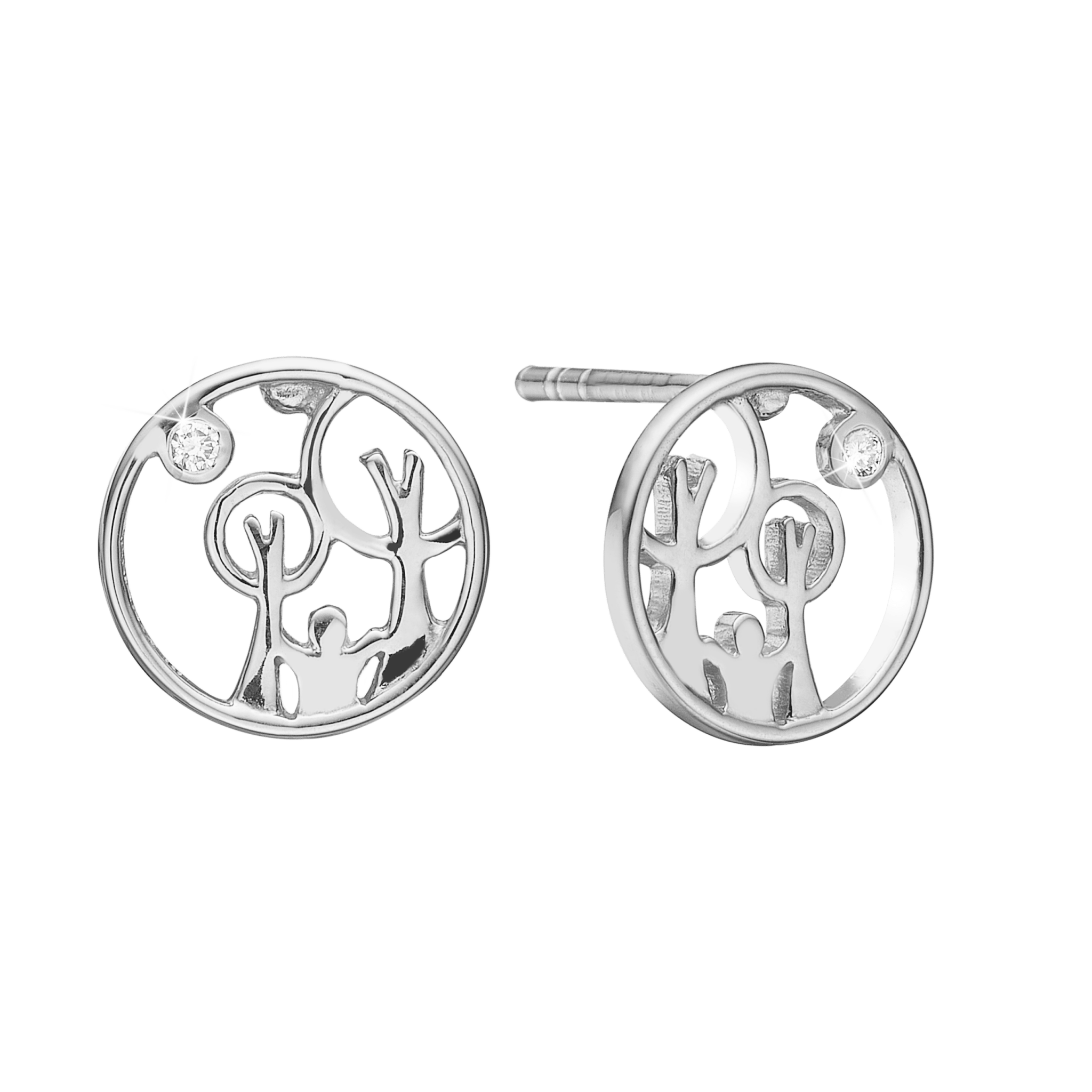 Red Barnet ørestikker i sølv - Urma.dk