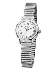 Regent dameur med flexlænke, hvid skive - 24 mm - Urma.dk