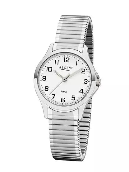 Regent dameur med flexlænke, hvid skive - 29 mm - Urma.dk