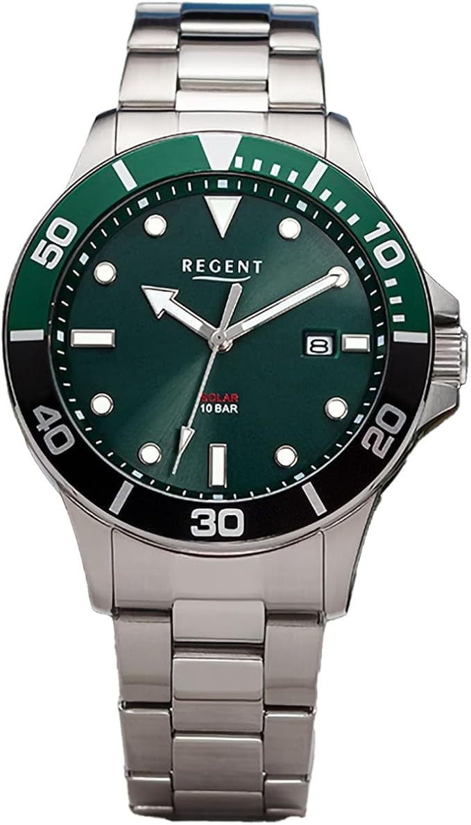 REGENT F-1544 Solar Diver – Herreur i rustfrit stål 41 mm - Urma.dk