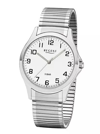 Regent herreur med flexlænke, hvid skive - 39 mm - Urma.dk