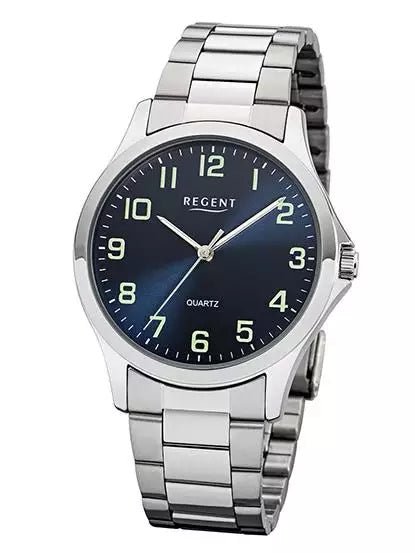 Regent herreur med lænke, blå skive - 39 mm - Urma.dk