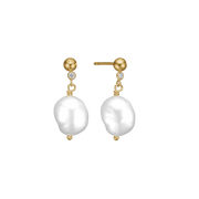 Ørehænger, dråber m/cz, forg sølv