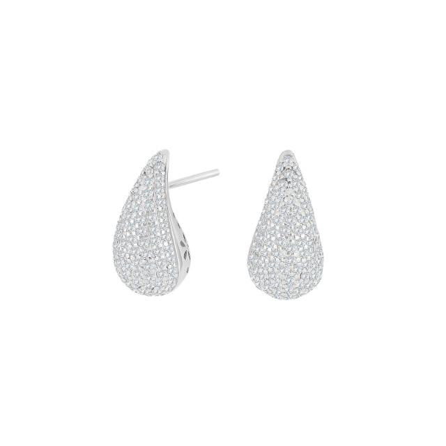 Rh. silver earrings OPALNOR - Urma.dk