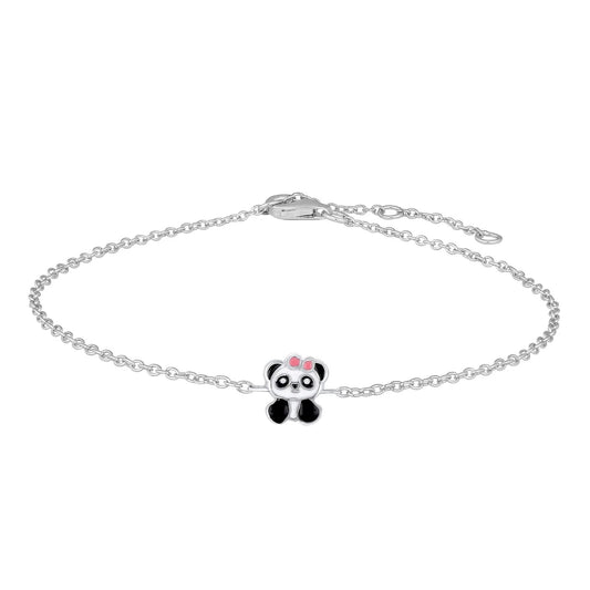 Rhd. Silver bracelet panda - Urma.dk