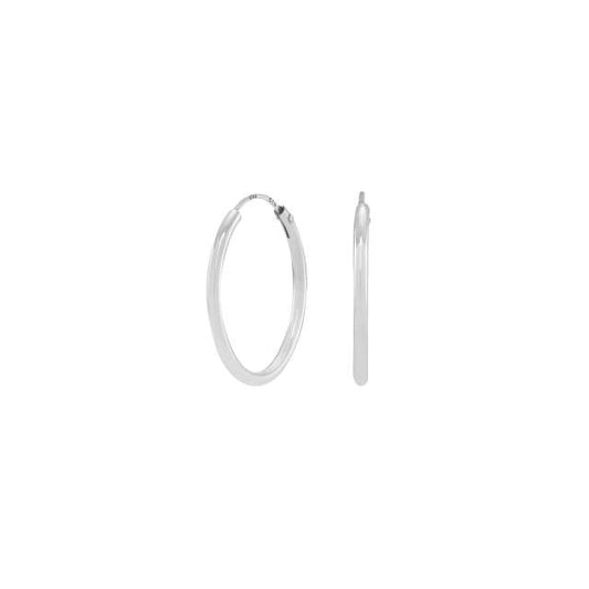 Rhd. Sølv creol 20mm HOOPS52 - Urma.dk