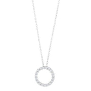 Rhd. sølv halskæde cirkel 14mm OBINOR - Urma.dk