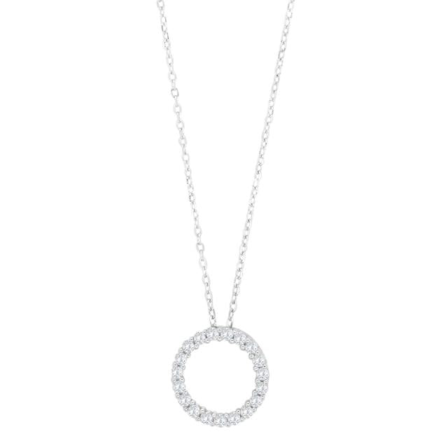 Rhd. sølv halskæde cirkel 14mm OBINOR - Urma.dk