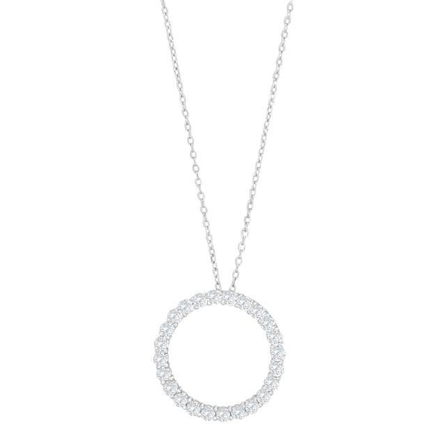 Rhd. sølv halskæde cirkel 20mm OBINOR - Urma.dk
