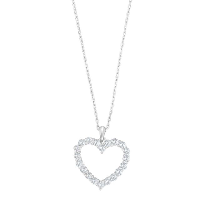 Rhd. sølv halskæde hjerte 18mm OBINOR - Urma.dk