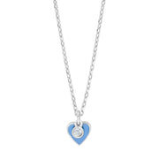 Rhd. sølv halsskæde med blå emalje - Urma.dk