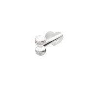 Rhd. sølv Labret - piercing 2*2mm kugler PIERCE52 1s - Urma.dk