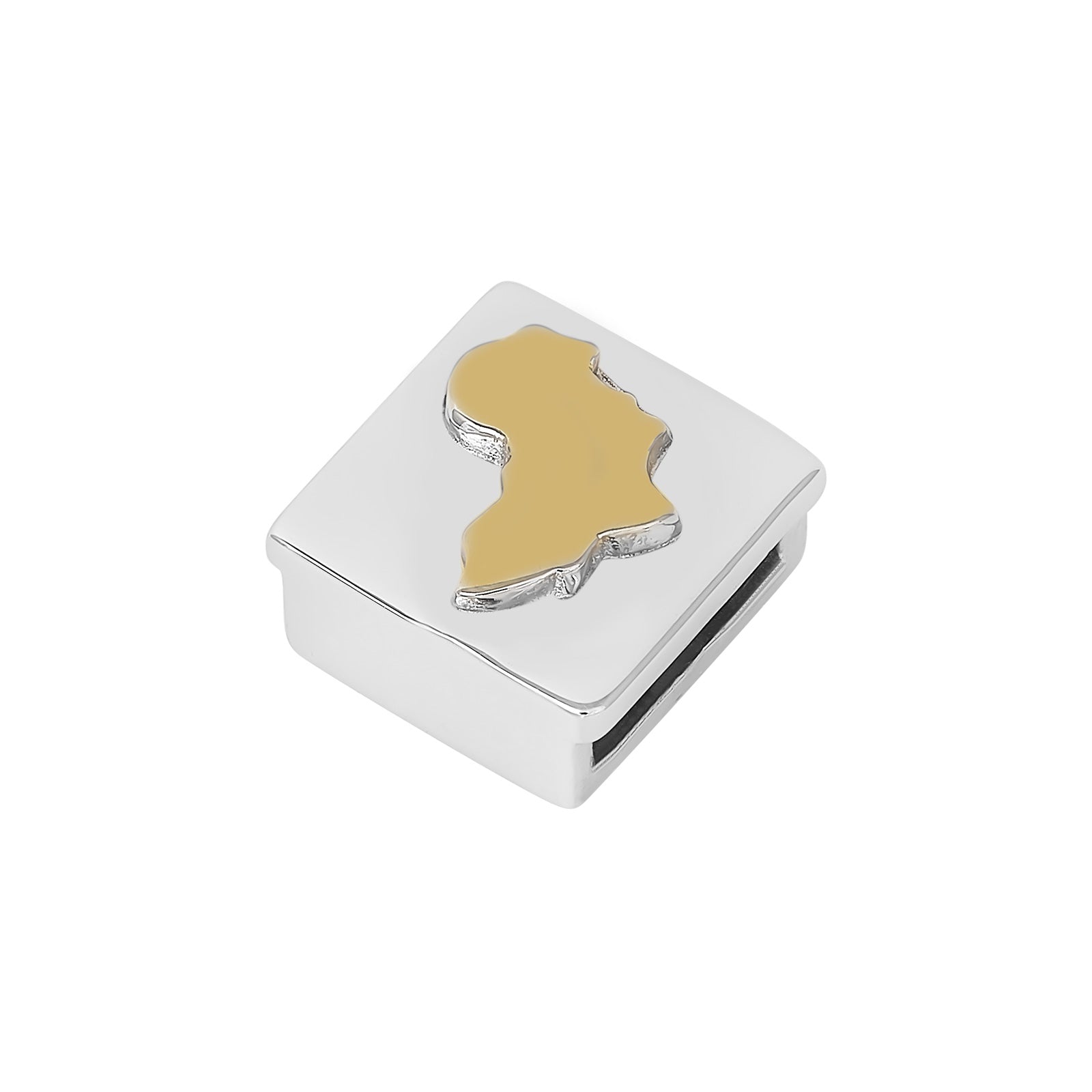 Rhd. Sølv led Africa firkant TIML 8mm - Urma.dk