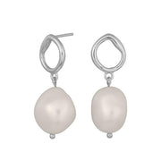 Rhd. sølv ørehænger BAROQUE52 ferskv. 20mm - Urma.dk