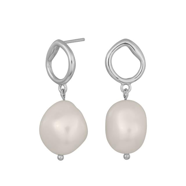 Rhd. sølv ørehænger BAROQUE52 ferskv. 20mm - Urma.dk