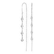 Rhd. Sølv ørehængere 4cz LINENOR - Urma.dk