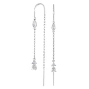 Rhd. Sølv ørehængere 5cz LINENOR - Urma.dk