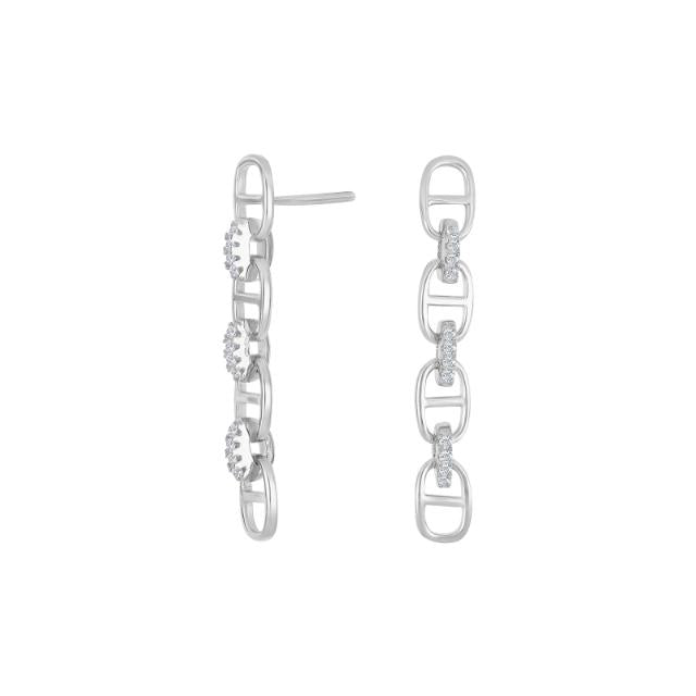 Rhd. Sølv ørehængere LARANOR - Urma.dk