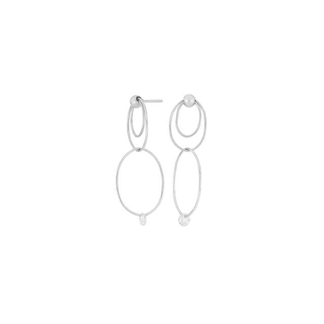 Rhd. Sølv ørehængere MAJANOR dobbel - Urma.dk