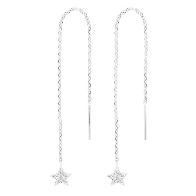 Rhd. Sølv ørekæder m/stjerne HAYLEYNOR - Urma.dk