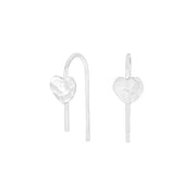 Rhd. sølv øreringe BUY52 hjerte - Urma.dk