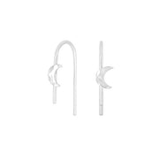 Rhd. sølv øreringe BUY52 måne - Urma.dk