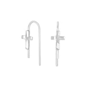 Rhd. sølv ørestikker BUY52 kors - Urma.dk