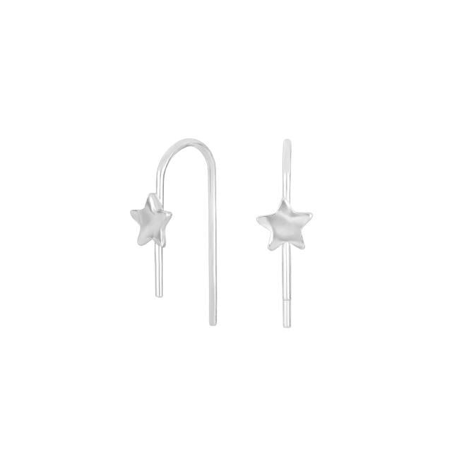 Rhd. sølv ørestikker BUY52 stjerne - Urma.dk