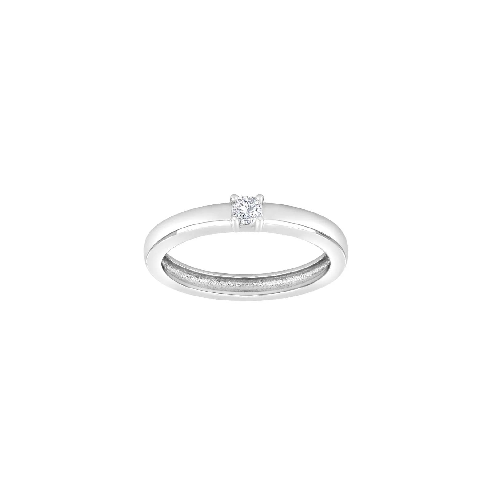 Rhd. Sølv ring 1cz OBINOR - Urma.dk
