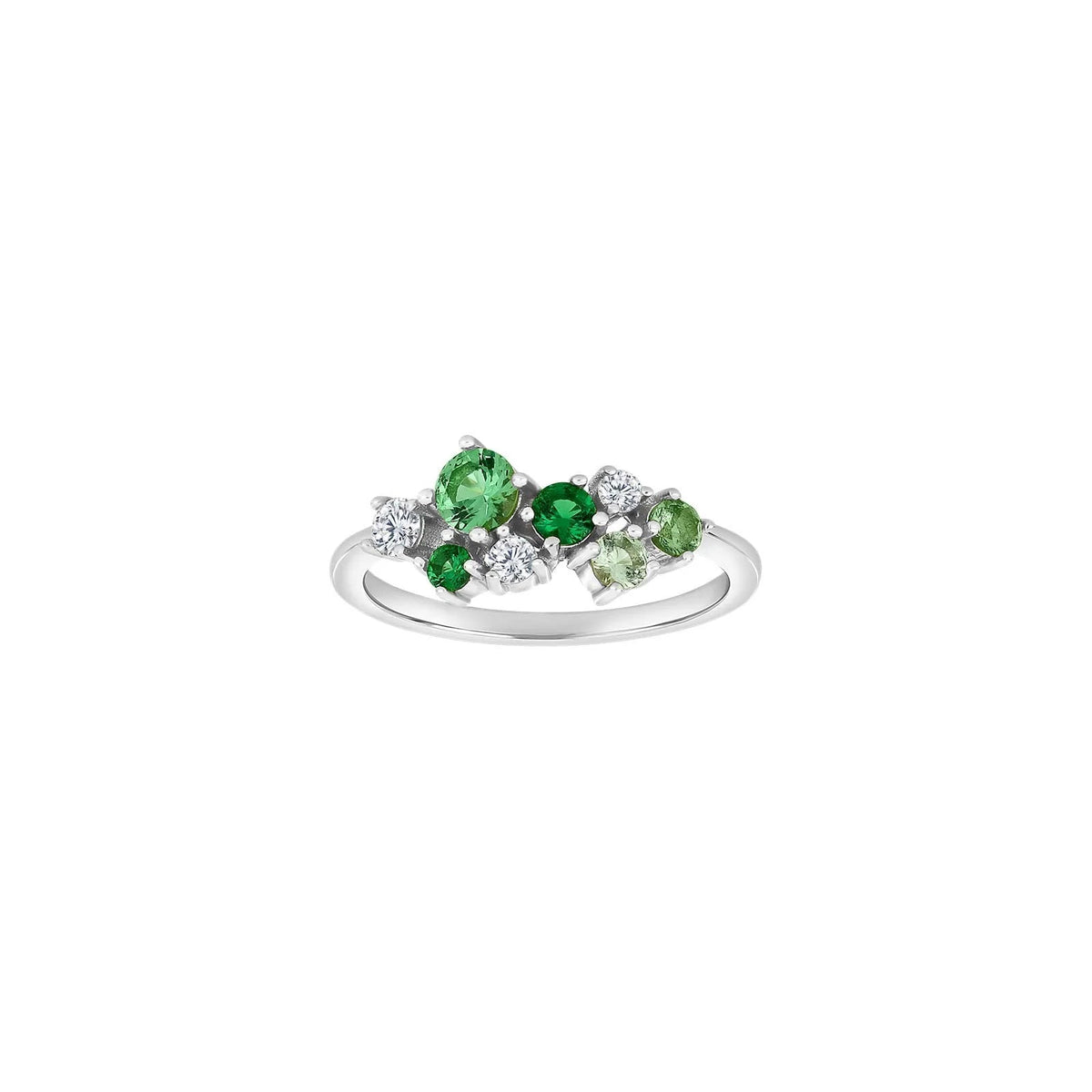 Rhd. Sølv ring NADINENOR grøn - Urma.dk