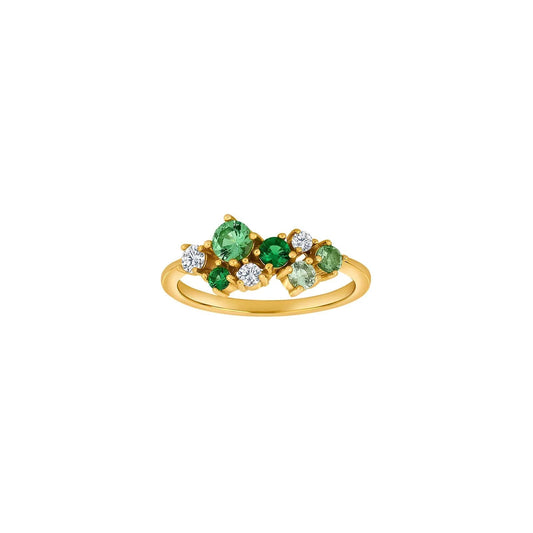 Rhd. Sølv ring NADINENOR grøn - Urma.dk