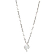 Rhd. sølv vedh., m/ cz inkl. kæde - Urma.dk