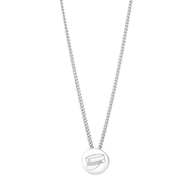 Rhd. sølv vedhæng studenterhue inkl. kæde 45+5cm - Urma.dk