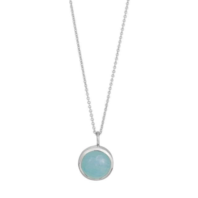 Rhd. sølv vedhæng SWEETS52 blue chalcedony 11mm - Urma.dk