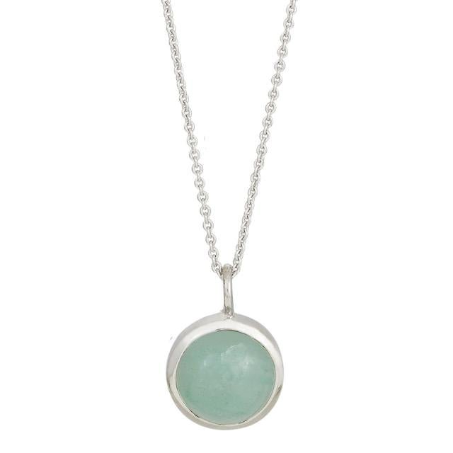 Rhd. sølv vedhæng SWEETS52 green aventurine 11mm - Urma.dk