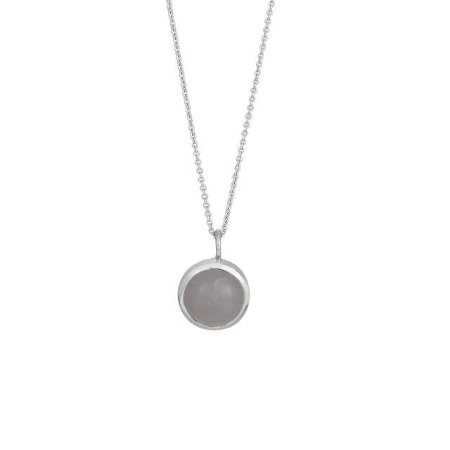 Rhd. sølv vedhæng SWEETS52 grey moon stone 11mm - Urma.dk