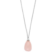 Rhd. sølv vedhæng SWEETS52 rosa quartz - Urma.dk