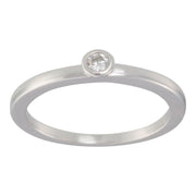 Rho. sølv ring med en cz. i rørfatning - Urma.dk