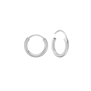 RHOD. SØLV CREOL 14MM, TRÅD 2 MM M/VIPPE