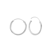 RHOD. SØLV CREOL 19MM, TRÅD 1,5 MM M/VIP